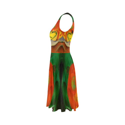 Red Yellow Green Cows by Franz Marc Sleeveless Ice Skater Dress (D19)