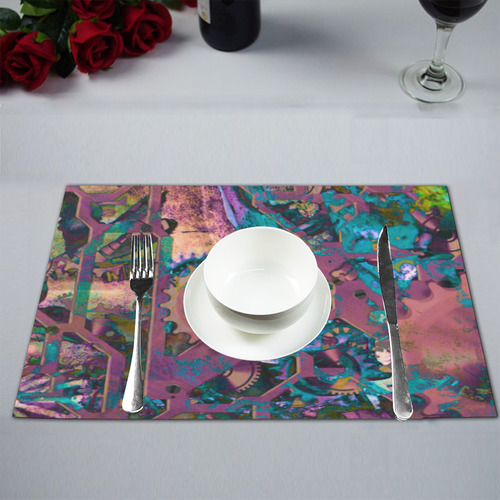Steampunk abstract Placemat 12''x18''