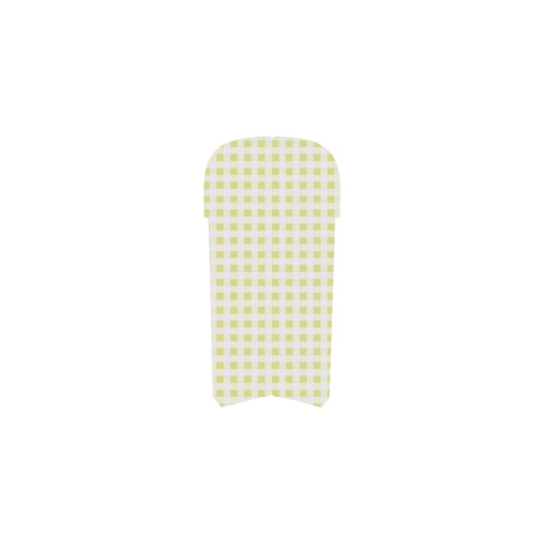 Pale Yellow Gingham Martin Boots For Women Model 1203H