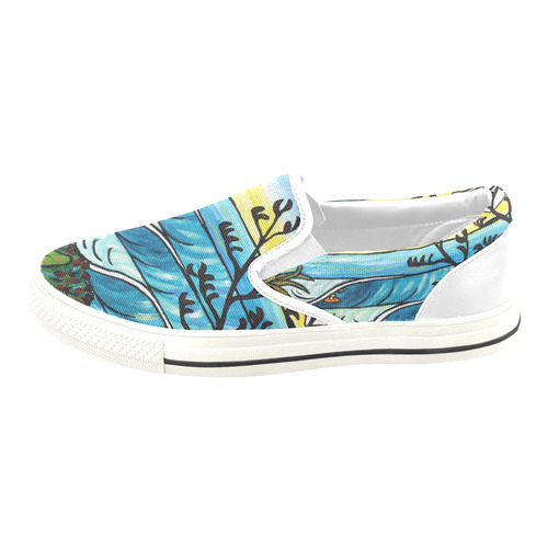 NZ Summer Surf Slip-on Canvas Shoes for Kid (Model 019)