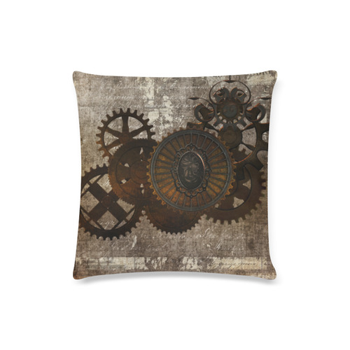 A rusty steampunk letter with gears Custom Zippered Pillow Case 16"x16"(Twin Sides)