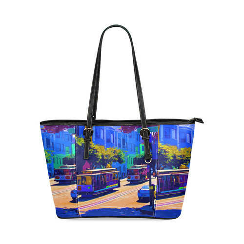 SanFrancisco_20170101_by_JAMColors Leather Tote Bag/Small (Model 1640)
