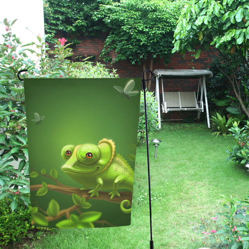 chameleon Garden Flag 12‘’x18‘’（Without Flagpole）