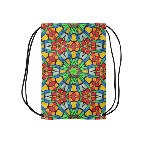 Kaleido Fun 30 by JamColors Small Drawstring Bag Model 1604 (Twin Sides) 11"(W) * 17.7"(H)