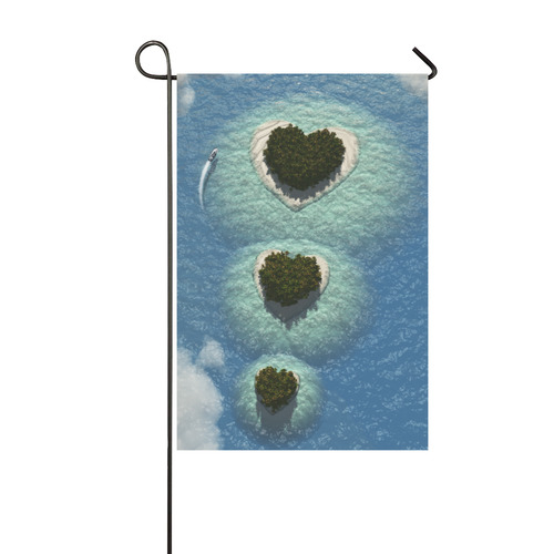 Heart Islands Garden Flag 12‘’x18‘’（Without Flagpole）
