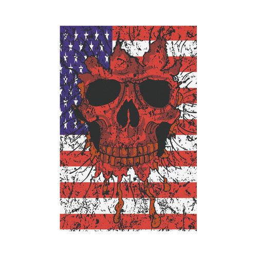 American flag skull Garden Flag 12‘’x18‘’（Without Flagpole）