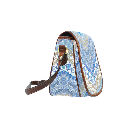 royal blue Saddle Bag/Small (Model 1649) Full Customization