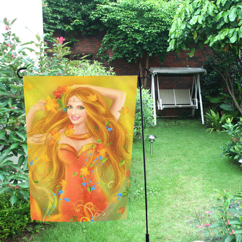 Fantasy Beautiful fairy woman Garden Flag 12‘’x18‘’（Without Flagpole）