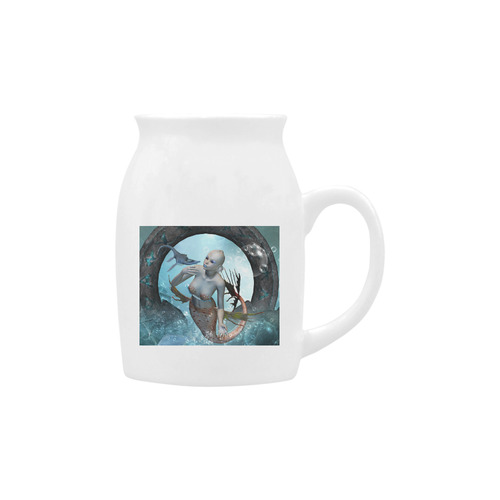 Beautiful mermaid with seadragon Milk Cup (Small) 300ml