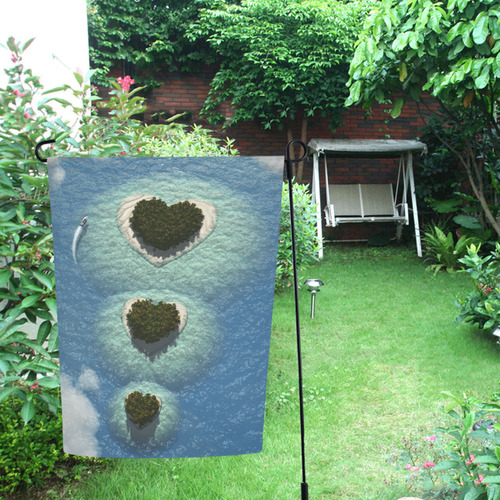 Heart Islands Garden Flag 12‘’x18‘’（Without Flagpole）