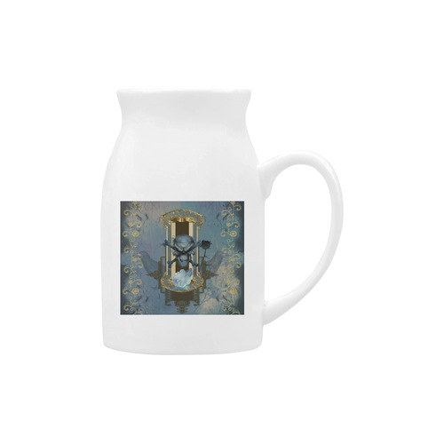 The blue skull with crow Milk Cup (Large) 450ml