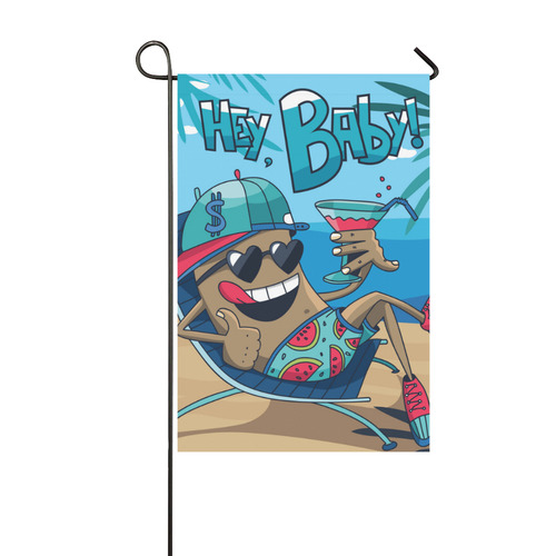 summer man surfer Garden Flag 12‘’x18‘’（Without Flagpole）