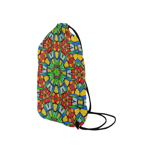Kaleido Fun 30 by JamColors Small Drawstring Bag Model 1604 (Twin Sides) 11"(W) * 17.7"(H)