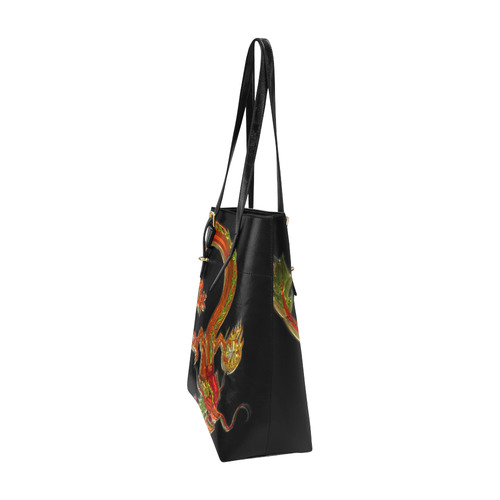 Fantastic Metallic Gleaming Dragon Euramerican Tote Bag/Small (Model 1655)