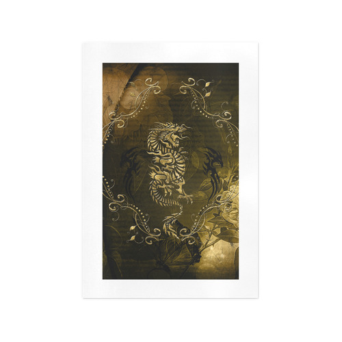 Wonderful chinese dragon in gold Art Print 13‘’x19‘’