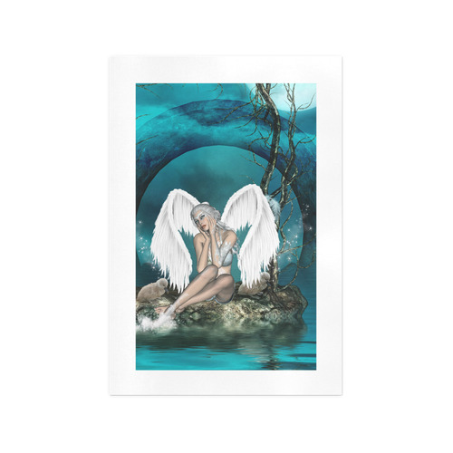 The beautiful white swan fairy Art Print 13‘’x19‘’