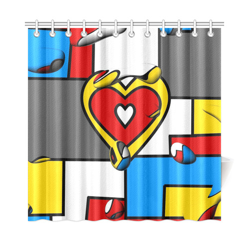 Right in the heart by Nico Bielow Shower Curtain 72"x72"