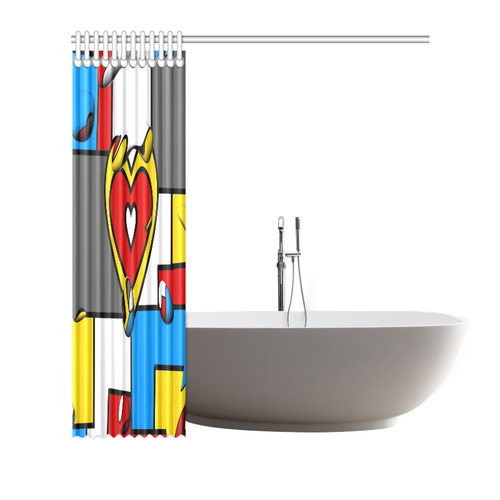 Right in the heart by Nico Bielow Shower Curtain 72"x72"