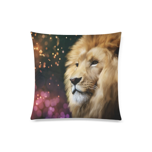 Male lion digital painting Custom Zippered Pillow Case 20"x20"(Twin Sides)