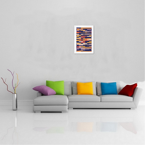 Rectangles in retro colors Art Print 13‘’x19‘’