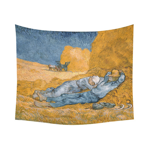 Vincent van Gogh Noon Rest from Work Cotton Linen Wall Tapestry 60"x 51"