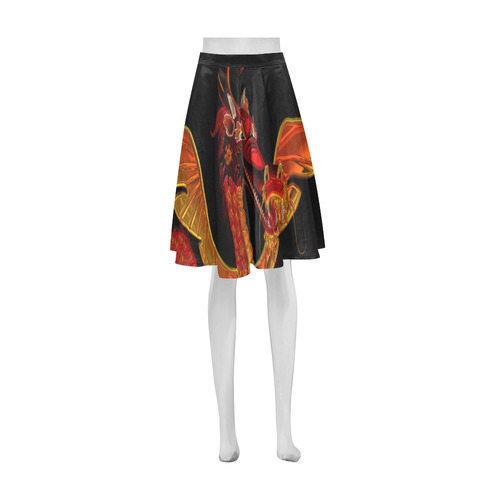 Awesome Metallic Gleaming Dragon Athena Women's Short Skirt (Model D15)