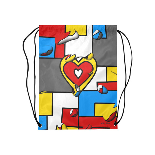 Right in the heart by Nico Bielow Medium Drawstring Bag Model 1604 (Twin Sides) 13.8"(W) * 18.1"(H)