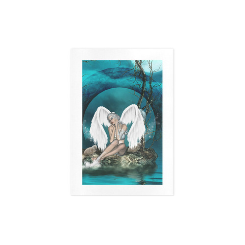The beautiful white swan fairy Art Print 7‘’x10‘’
