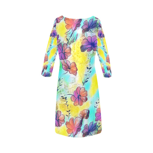 Floral Dreams 12 by JamColors Round Collar Dress (D22)