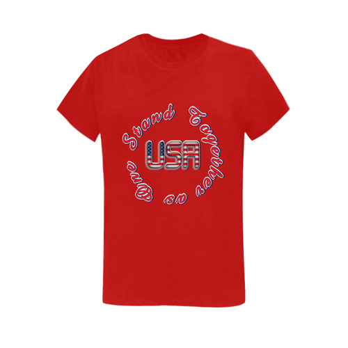 USA one Women's T-Shirt in USA Size (Two Sides Printing)