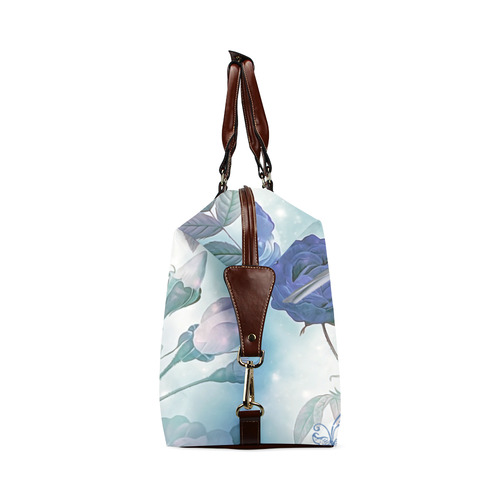 Cute birds with blue flowers Classic Travel Bag (Model 1643) Remake