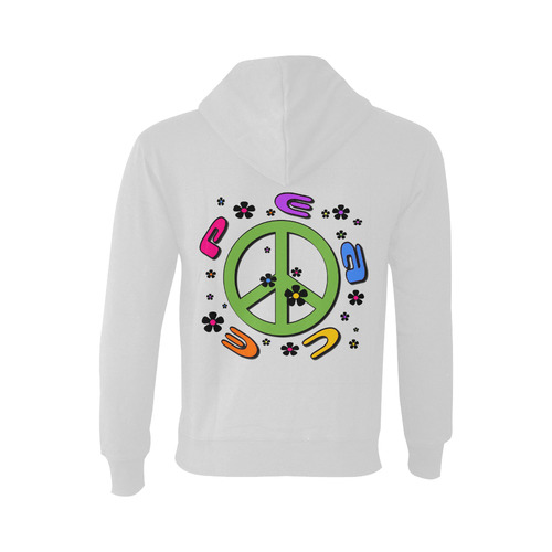 peace pink 3d Color Oceanus Hoodie Sweatshirt (NEW) (Model H03)