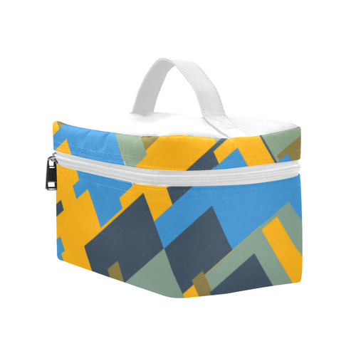 Blue yellow shapes Lunch Bag/Large (Model 1658)