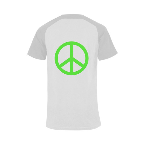 green PEace Men's Raglan T-shirt (USA Size) (Model T11)