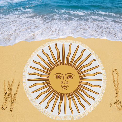 Cool Sun Mat Circular Beach Shawl 59"x 59"