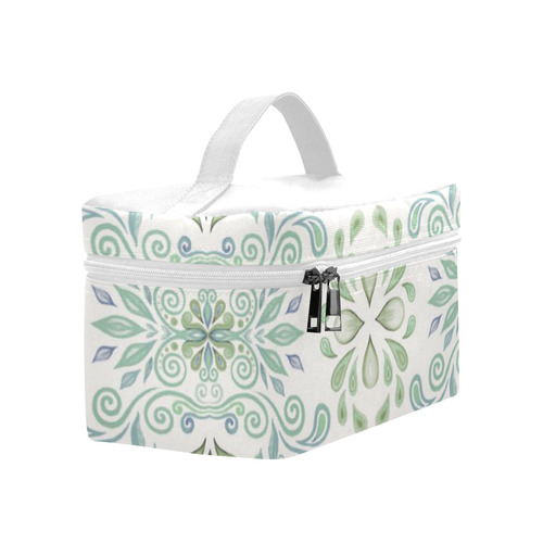 Blue and Green watercolor pattern Cosmetic Bag/Large (Model 1658)