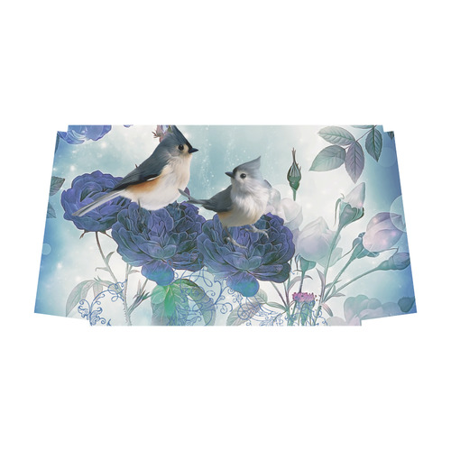 Cute birds with blue flowers Classic Travel Bag (Model 1643) Remake