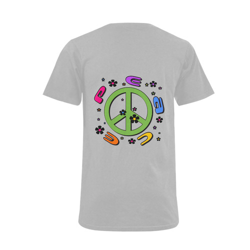 peace  3d color Men's V-Neck T-shirt  Big Size(USA Size) (Model T10)