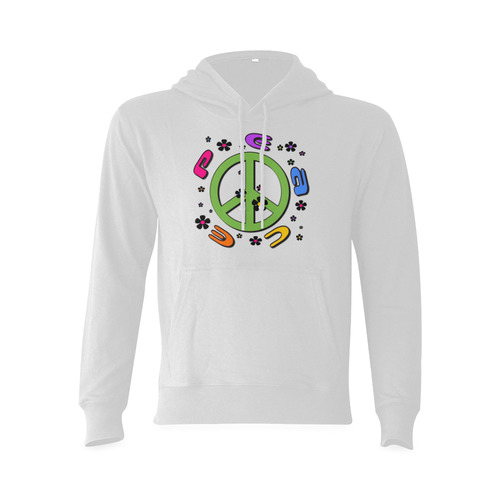 peace pink 3d Color Oceanus Hoodie Sweatshirt (NEW) (Model H03)