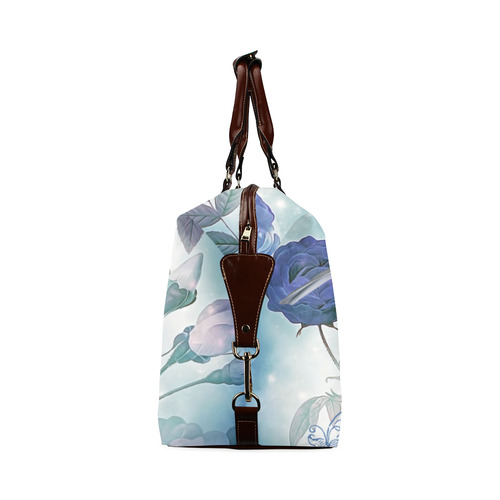 Cute birds with blue flowers Classic Travel Bag (Model 1643) Remake