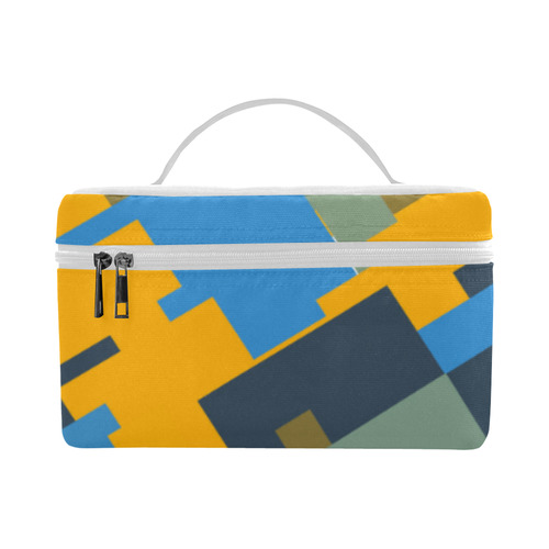 Blue yellow shapes Lunch Bag/Large (Model 1658)