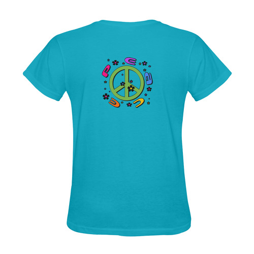 peace pink 3d Coloe Sunny Women's T-shirt (Model T05)