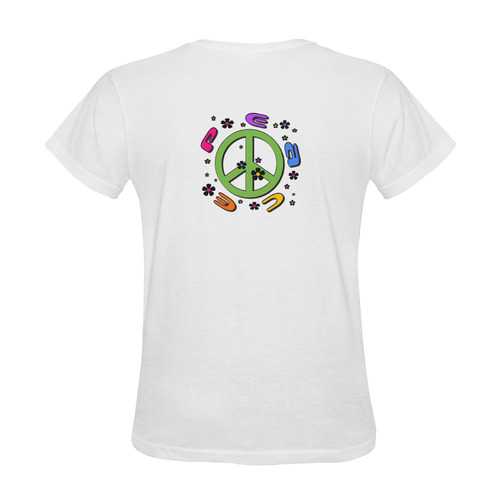 peace pink 3d Coloe Sunny Women's T-shirt (Model T05)