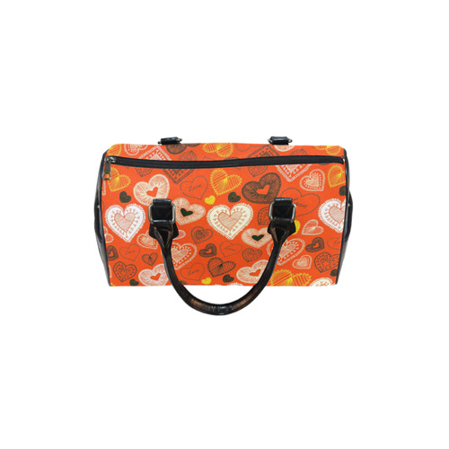 Cute Retro Hearts Love Pattern Boston Handbag (Model 1621)