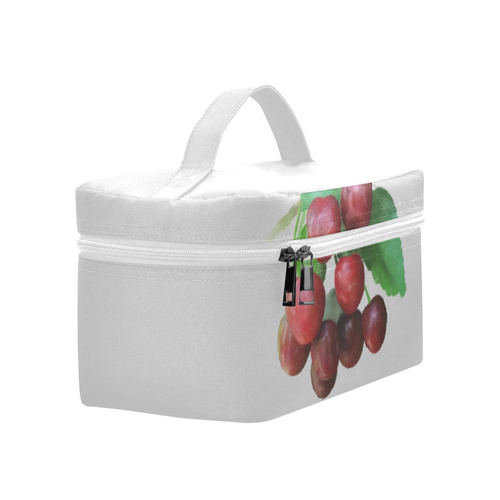 Sour Cherry, watercolor, fruit Cosmetic Bag/Large (Model 1658)