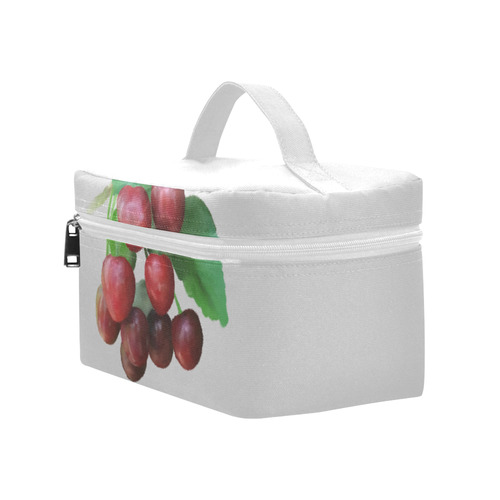 Sour Cherry, watercolor, fruit Cosmetic Bag/Large (Model 1658)