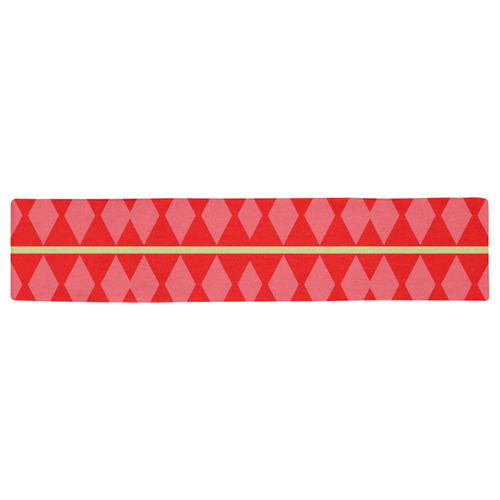 Rhombus stripes and other shapes Table Runner 16x72 inch