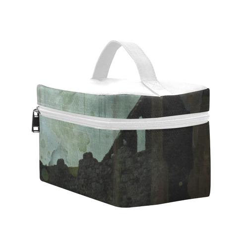 Celtic ruins, photo and watercolor, spooky horror Cosmetic Bag/Large (Model 1658)