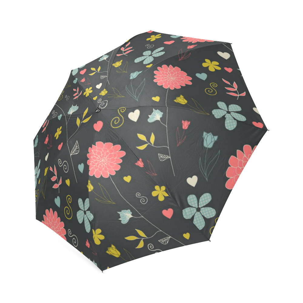 Flowers Foldable Umbrella Model U Id D