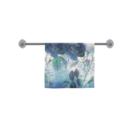 Cute birds with blue flowers Custom Towel 16"x28"